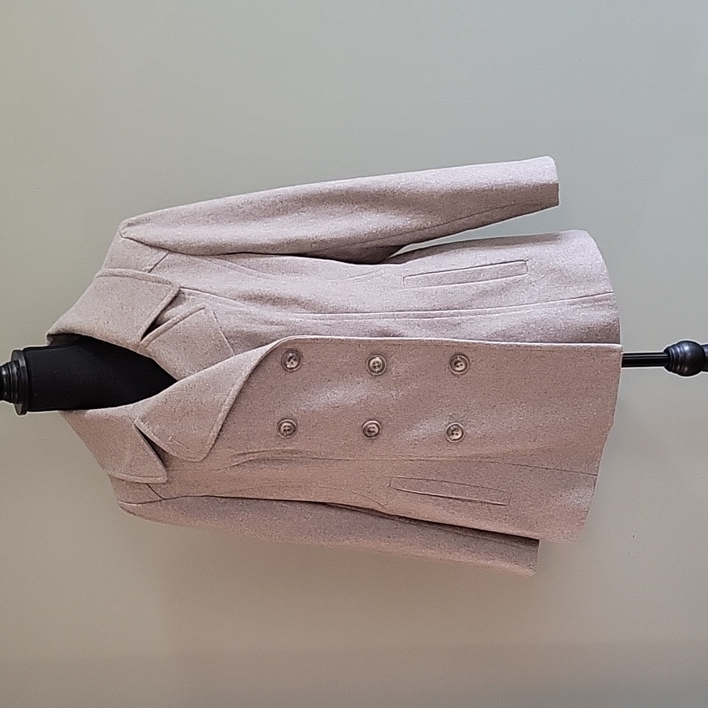 Ladies London Fog Felted Wool Blend Pea Coat Size Large